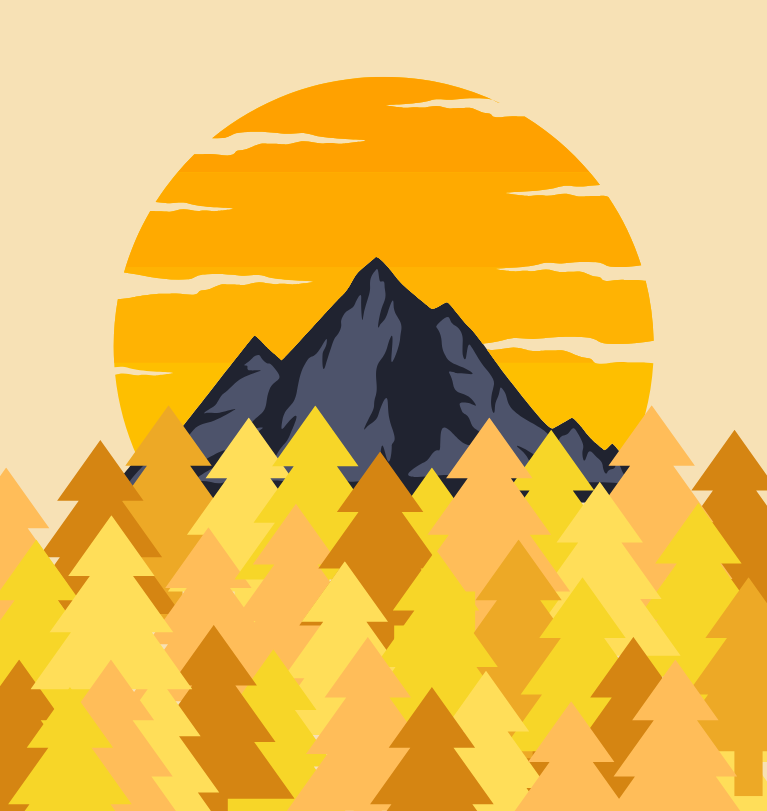 sunrise over trees